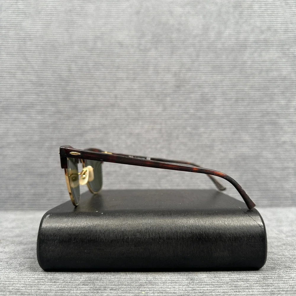 Ray-Ban RB3016 Clubmaster Tortoise Blue Flash Mirror Sunglasses 51mm Y2k